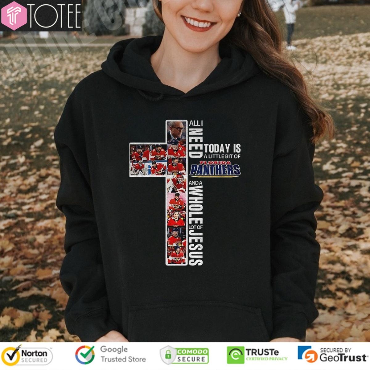 Cross All I Need Today Is A Little Bit Of Florida Panthers Hockey And Jesus T-shirt 2
