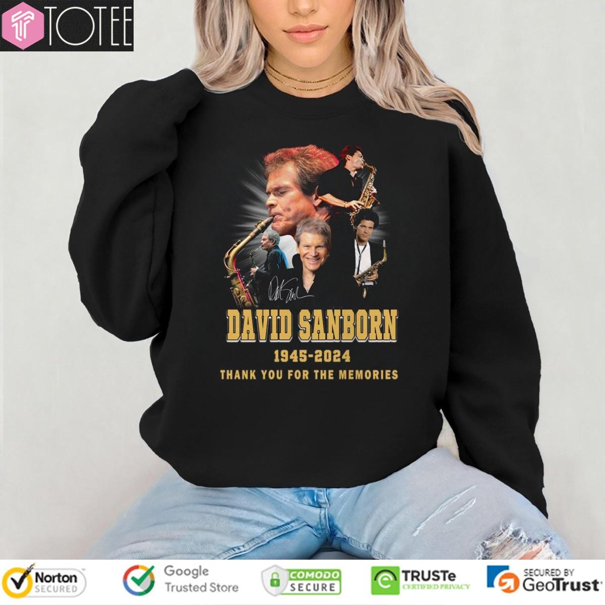 David Sanborn 1945-2024 Signature T-shirt 3