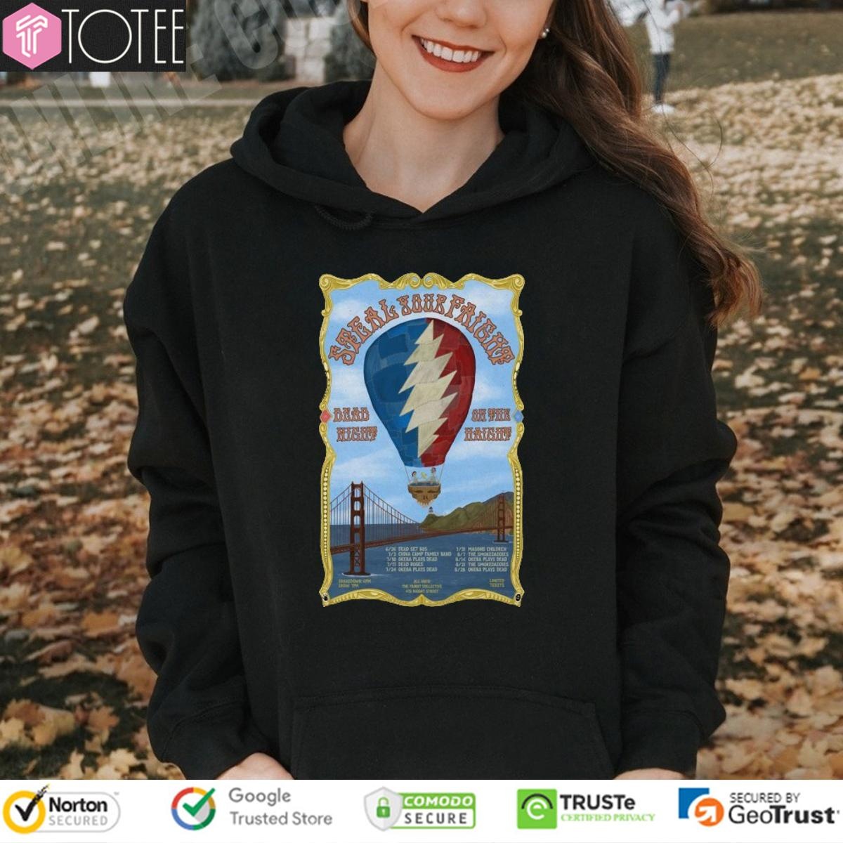Grateful Dead Steal Your Faight Dead Night On The Haight Hot Air Balloon T-shirt 2