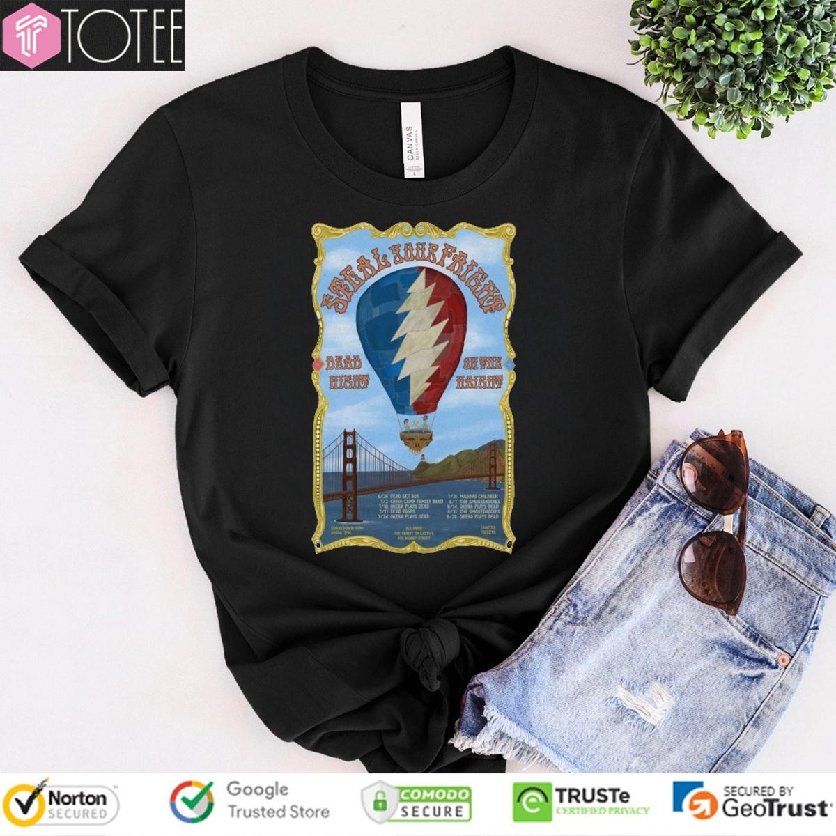 Grateful Dead Steal Your Faight Dead Night On The Haight Hot Air Balloon T-shirt
