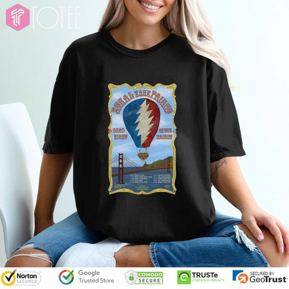 Grateful Dead Steal Your Faight Dead Night On The Haight Hot Air Balloon T-shirt 4