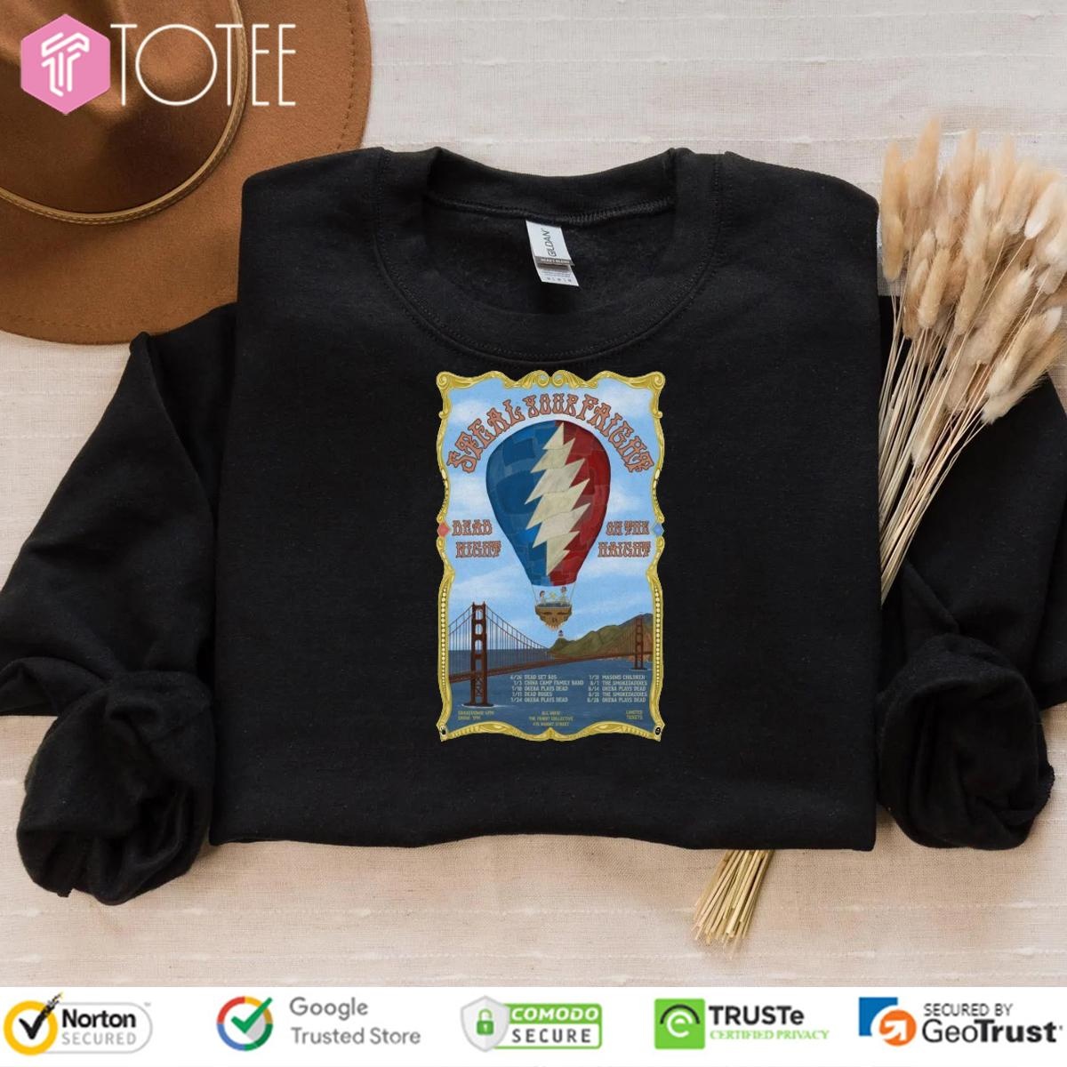 Grateful Dead Steal Your Faight Dead Night On The Haight Hot Air Balloon T-shirt 3