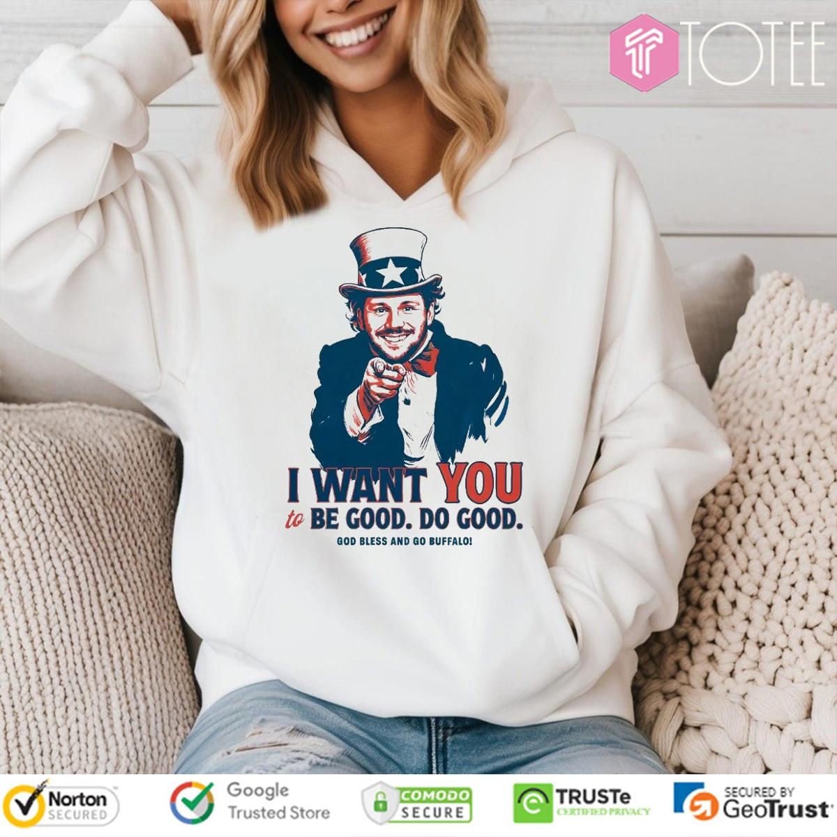 Josh Allen Parody Uncle Sam I Want You God Bless And Go Buffalo Bills T-shirt 2