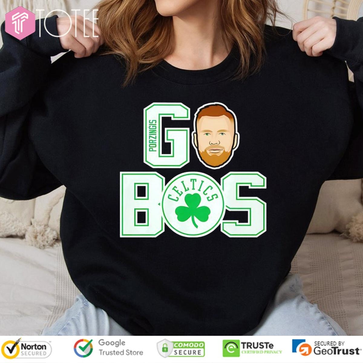 Kristaps Porzingis Go Bos Boston Celtics T-shirt 3