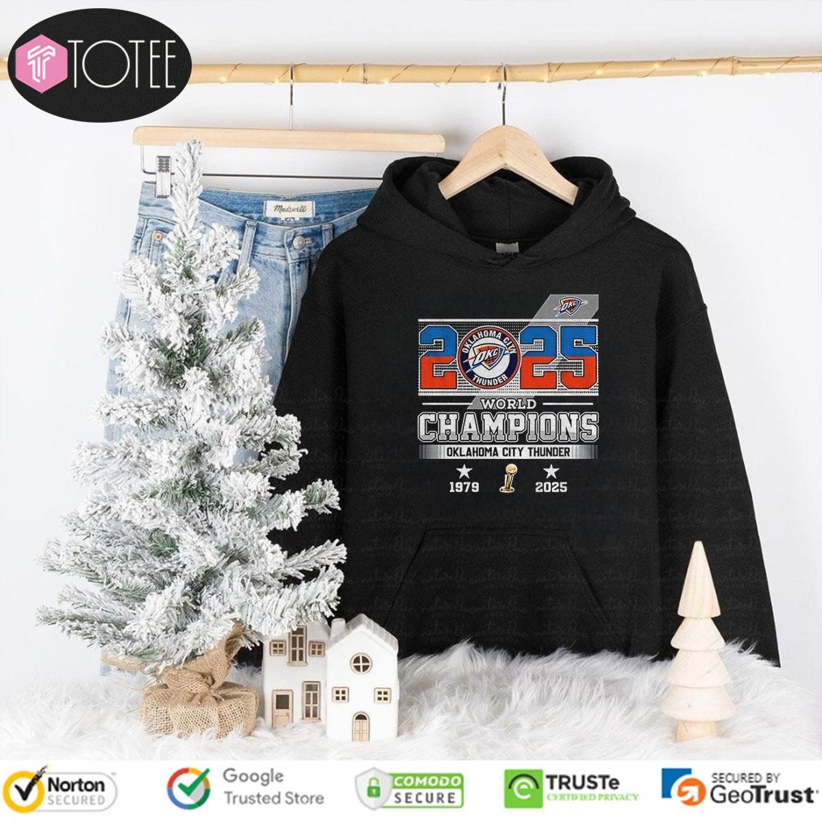 Okc Thunder Nba Basketball 2025 World Champions Logo T-shirt 2