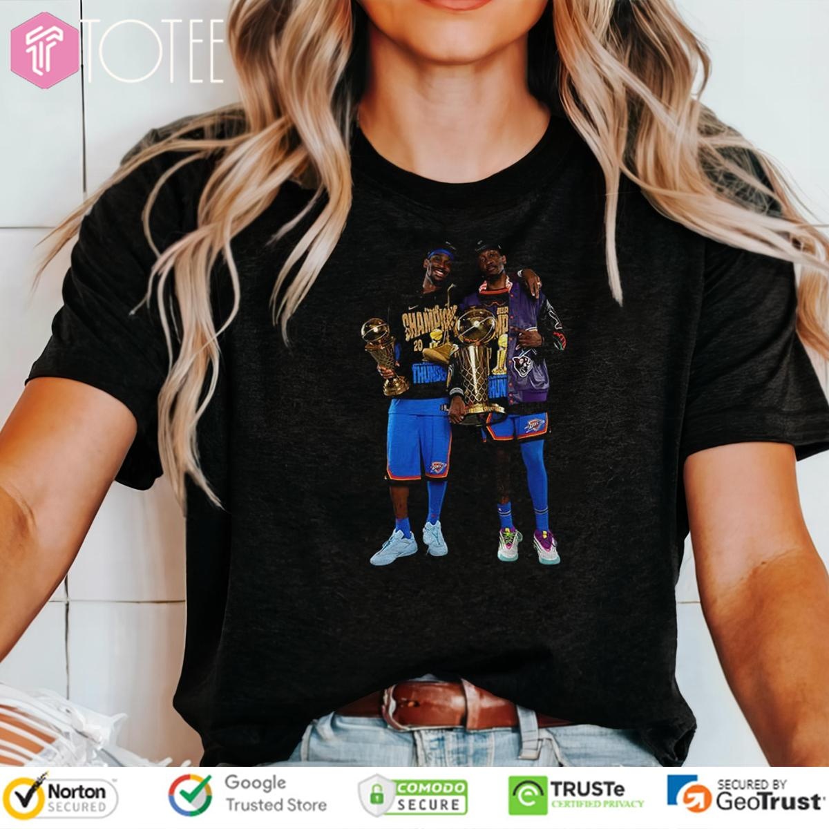 Sga And J-Dub Nba Shai Gilgeous-Alexander Jalen Williams Okc Champions T-shirt 4