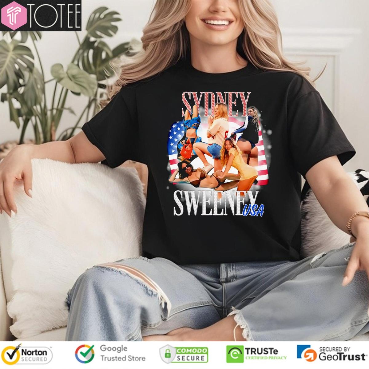 Sydney Sweeney Usa 4Th Of July American Flag T-shirt 4