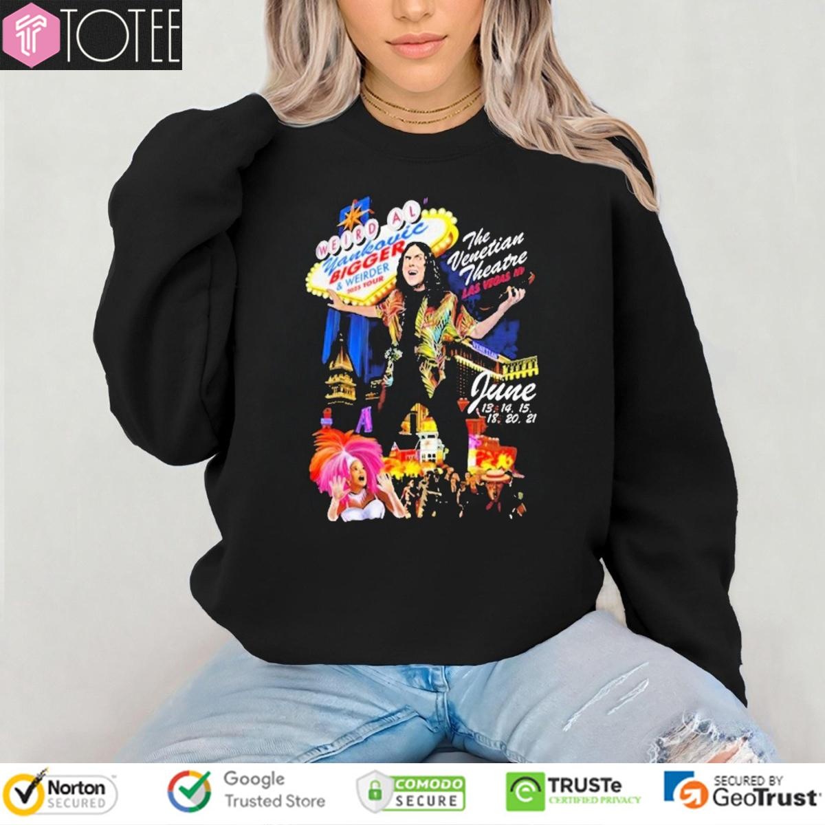 Weird Al Yankovic Bigger & Weirder 2025 Tour The Venetian Theatre Las Vegas T-shirt 3