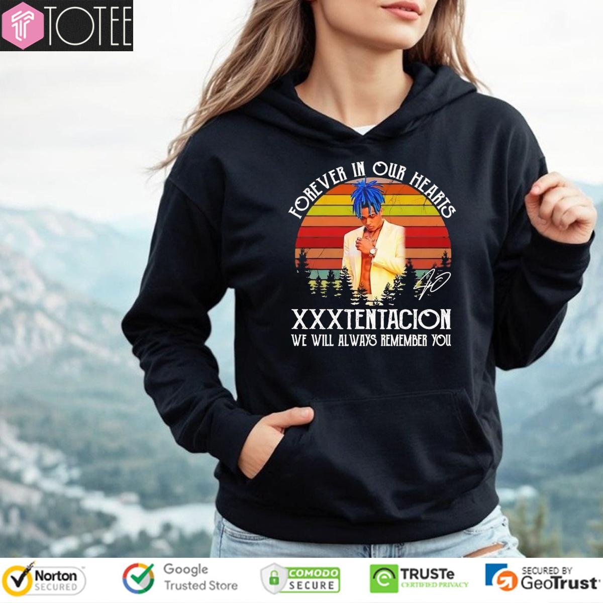 Xxxtentacion Forever In Our Hearts Signature Vintage Sunset T-shirt 2