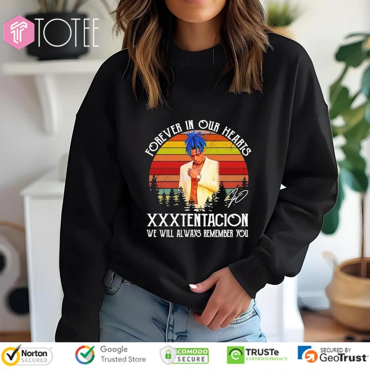 Xxxtentacion Forever In Our Hearts Signature Vintage Sunset T-shirt 3