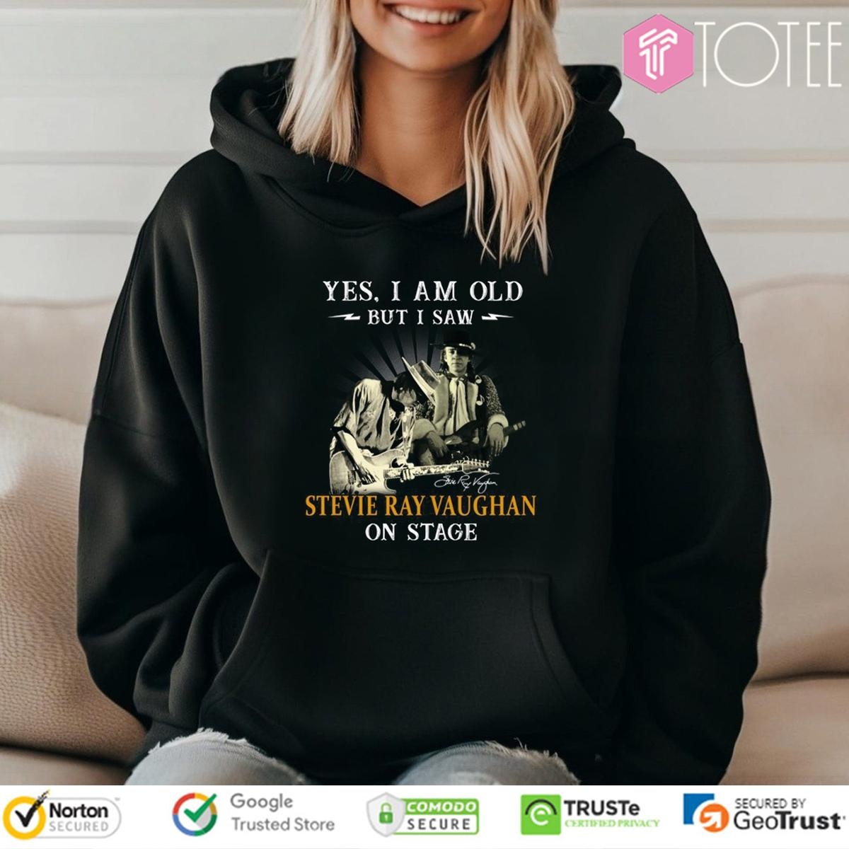Yes I Am Old But I Saw Stevie Ray Vaughan On Stage Signature T-shirt 2