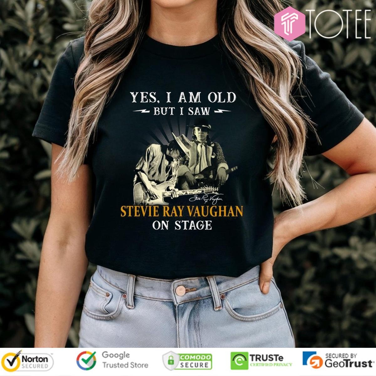 Yes I Am Old But I Saw Stevie Ray Vaughan On Stage Signature T-shirt 4