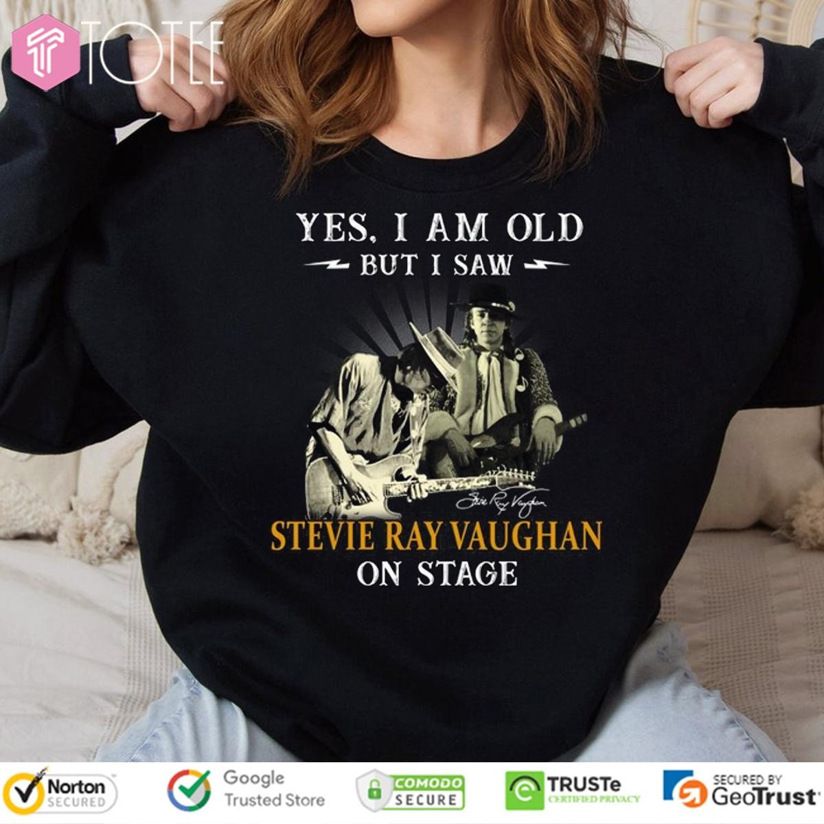 Yes I Am Old But I Saw Stevie Ray Vaughan On Stage Signature T-shirt 3