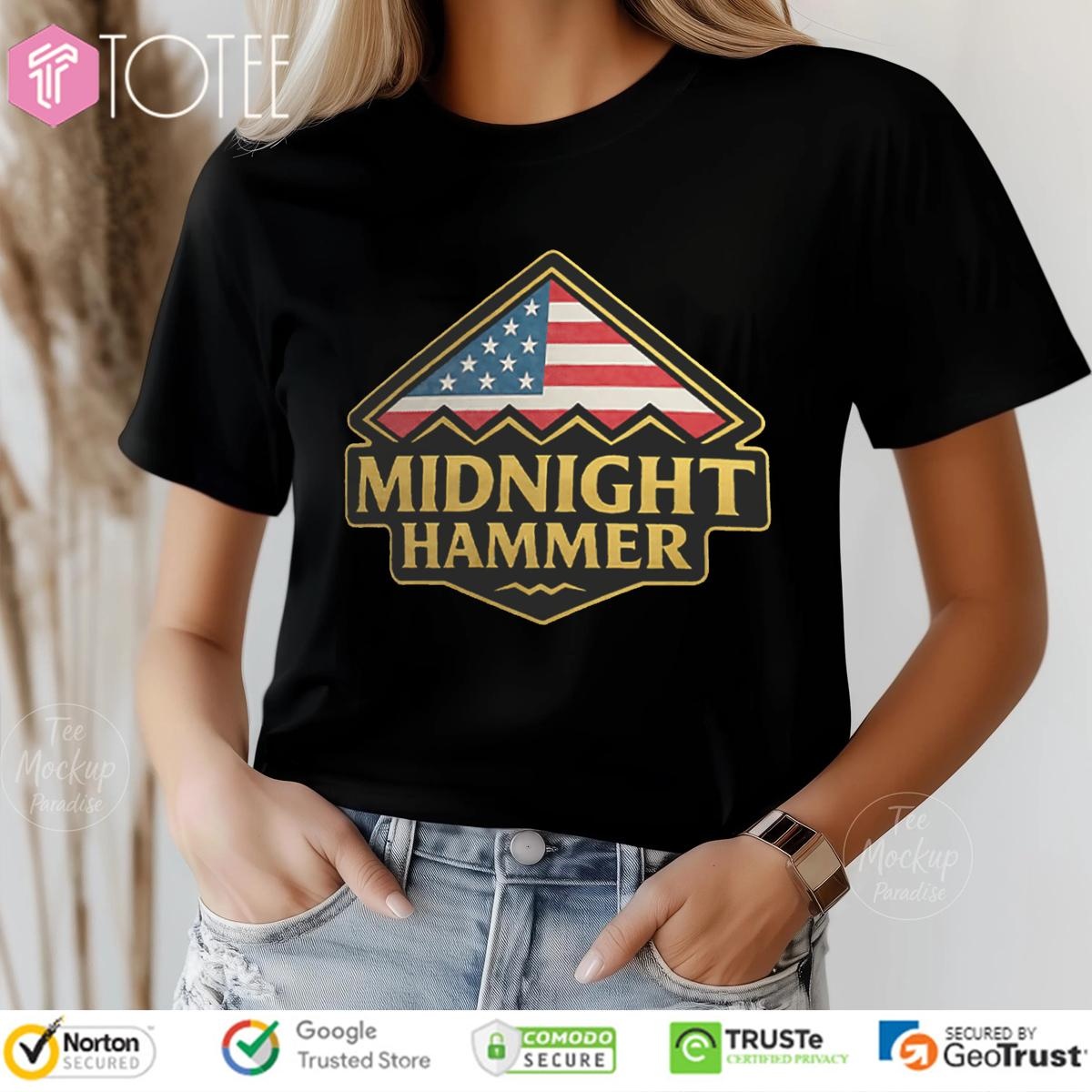 Operation Midnight Hammer B-2 Stealth Jet Military T-shirt 4