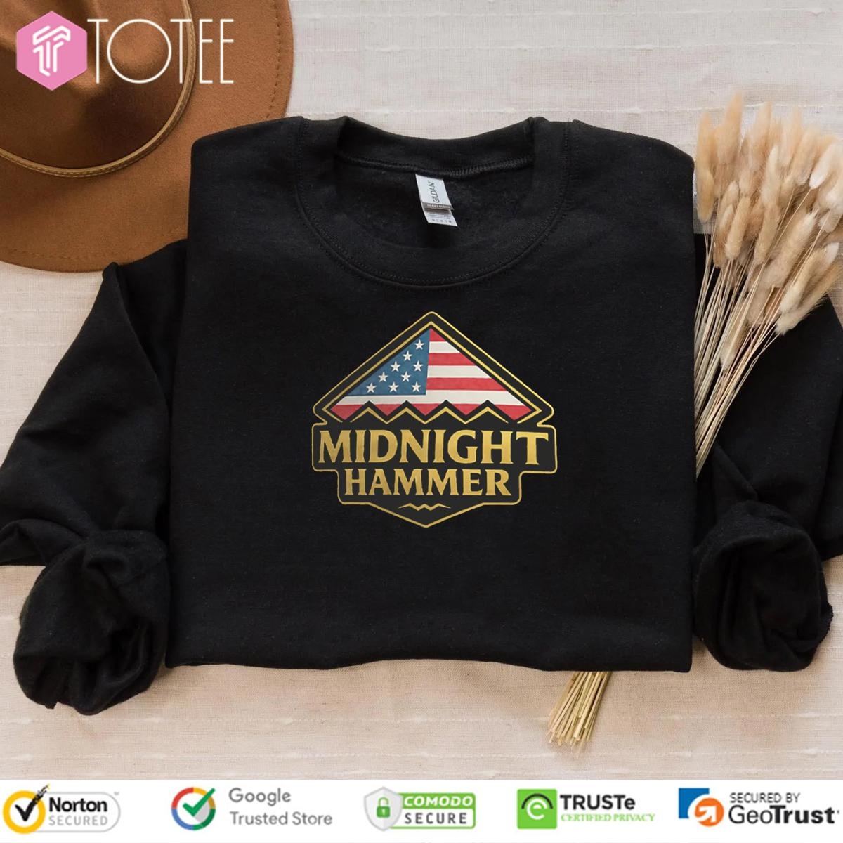 Operation Midnight Hammer B-2 Stealth Jet Military T-shirt 3