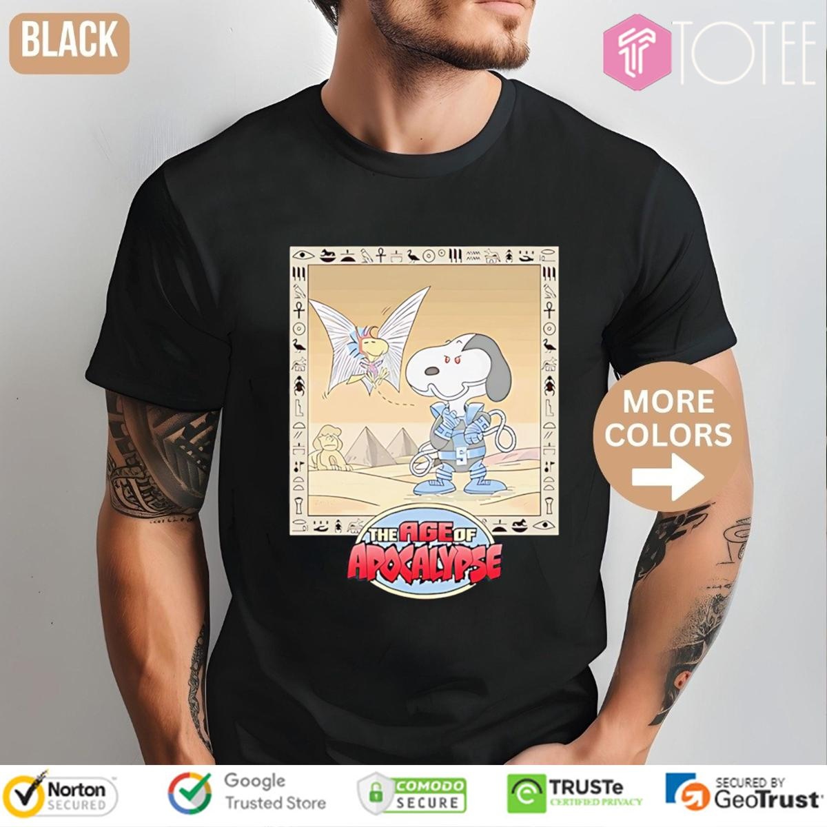Snoopacolypse Parody Snoopy Woodstock The Age Of Apocalypse X-Men Marvel T-shirt 1