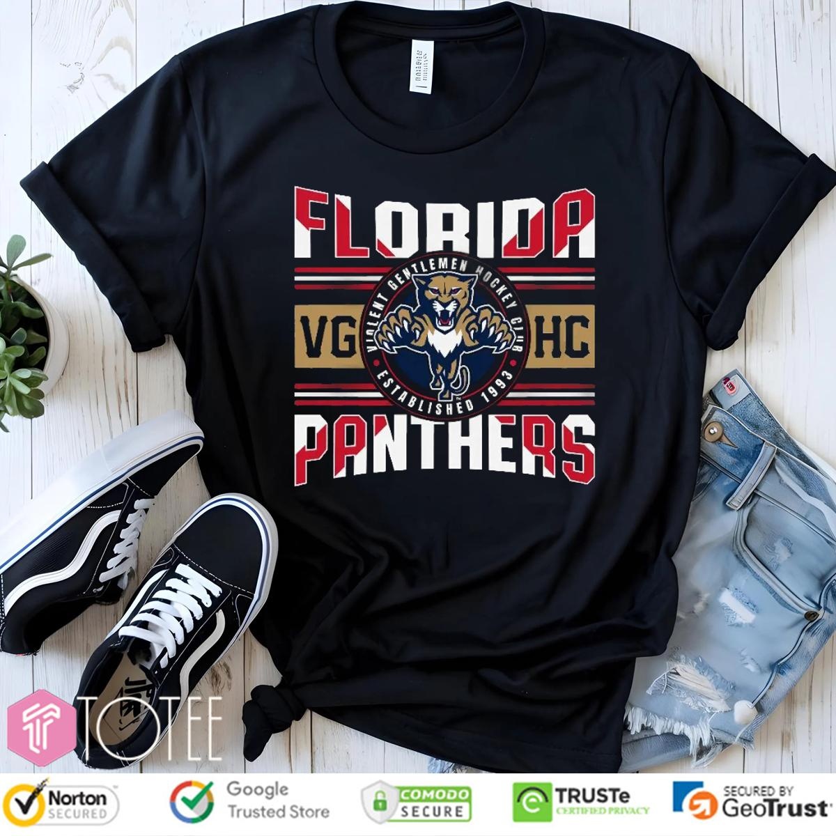 Florida Panthers Violent Gentlemen Hockey Club Florida Flag T-shirt