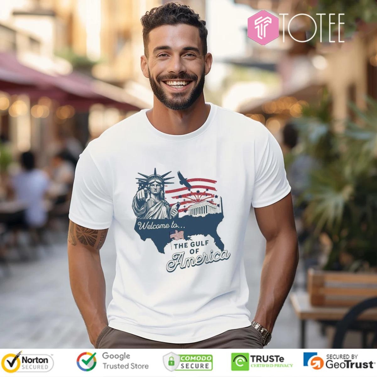 Welcome To The Gulf Of America Statue Of Liberty T-shirt