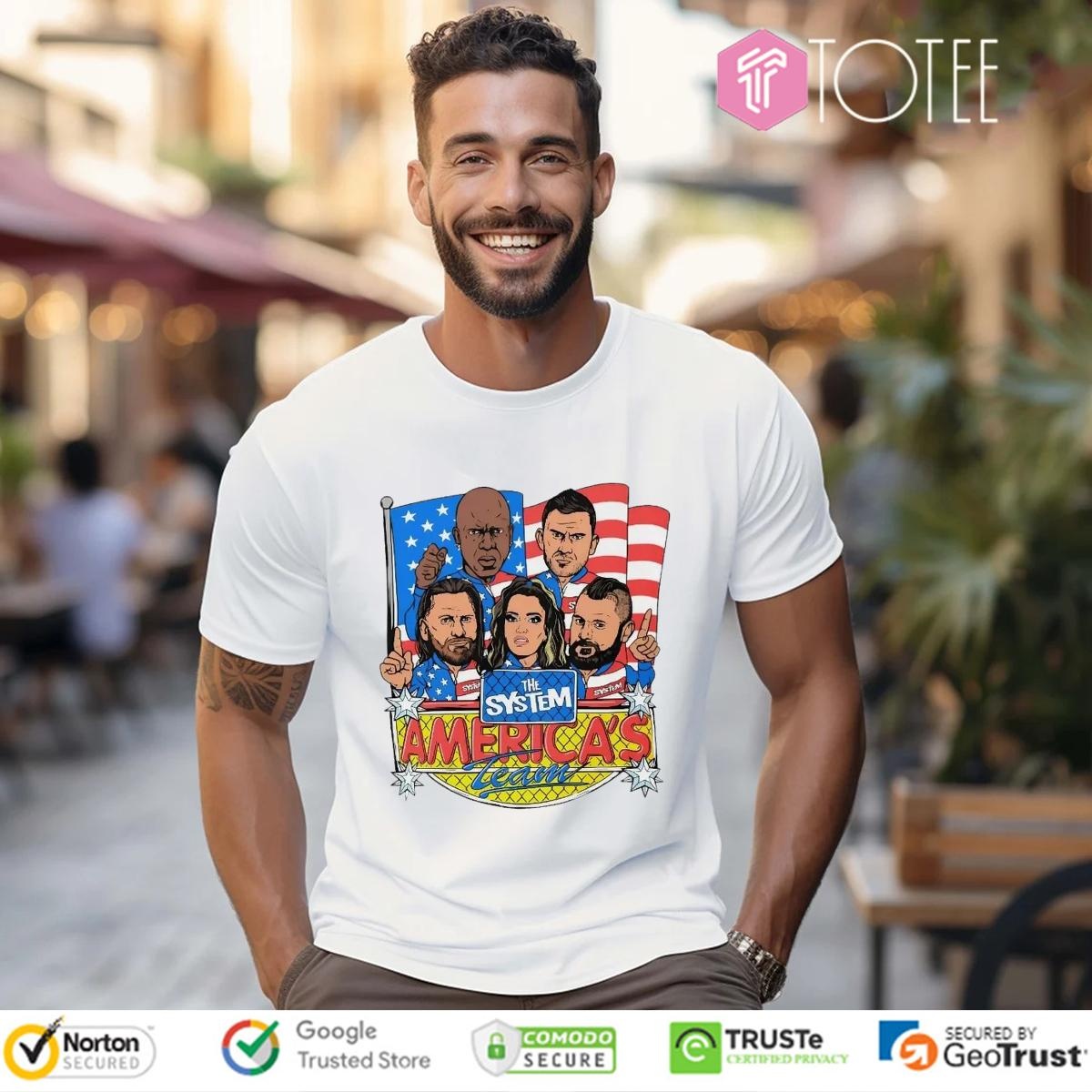 The System Americas Team Ver Cartoon T-shirt