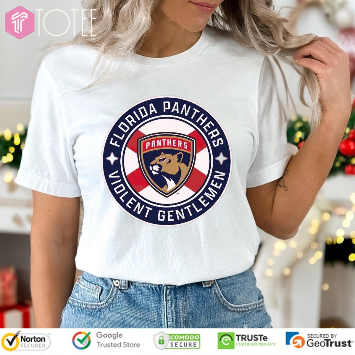 Violent Gentlement Florida Panthers Flag Logo T-shirt