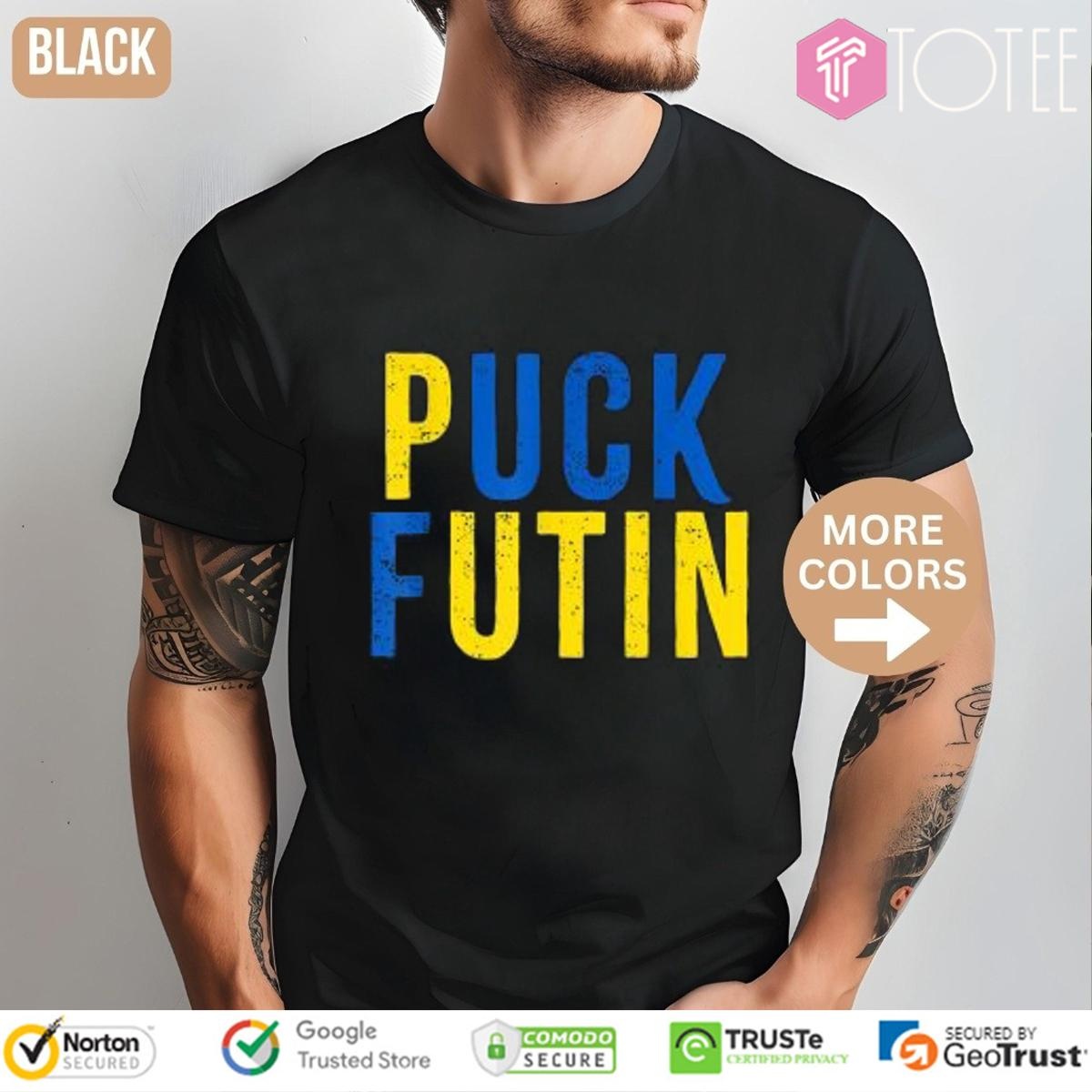Puck Futin Ukraine Flag Support Ukraine Fuck Putin T-shirt