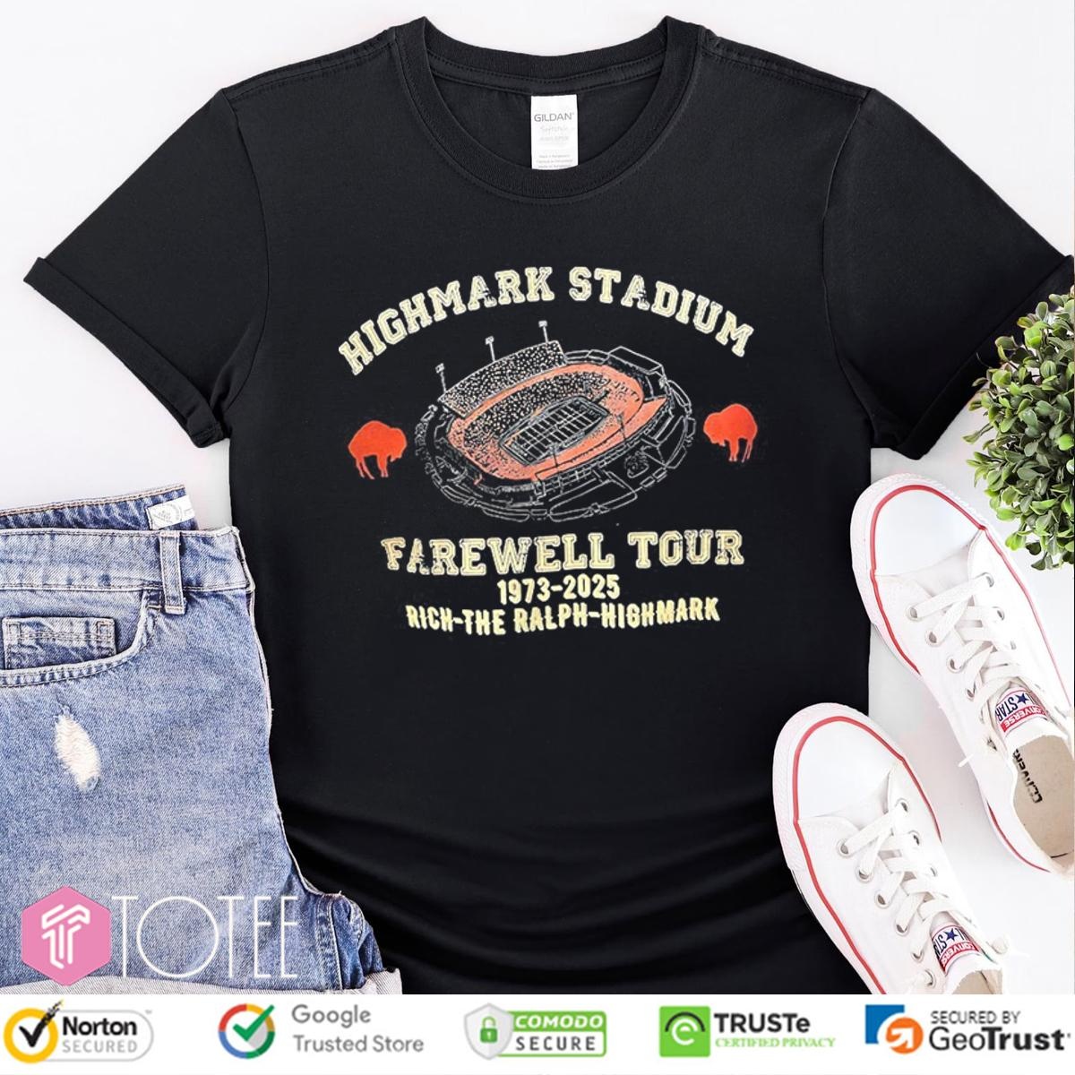 Buffalo Bills Farewell Tour 1973-2025 Rich The Ralph Highmark Stadium T-shirt