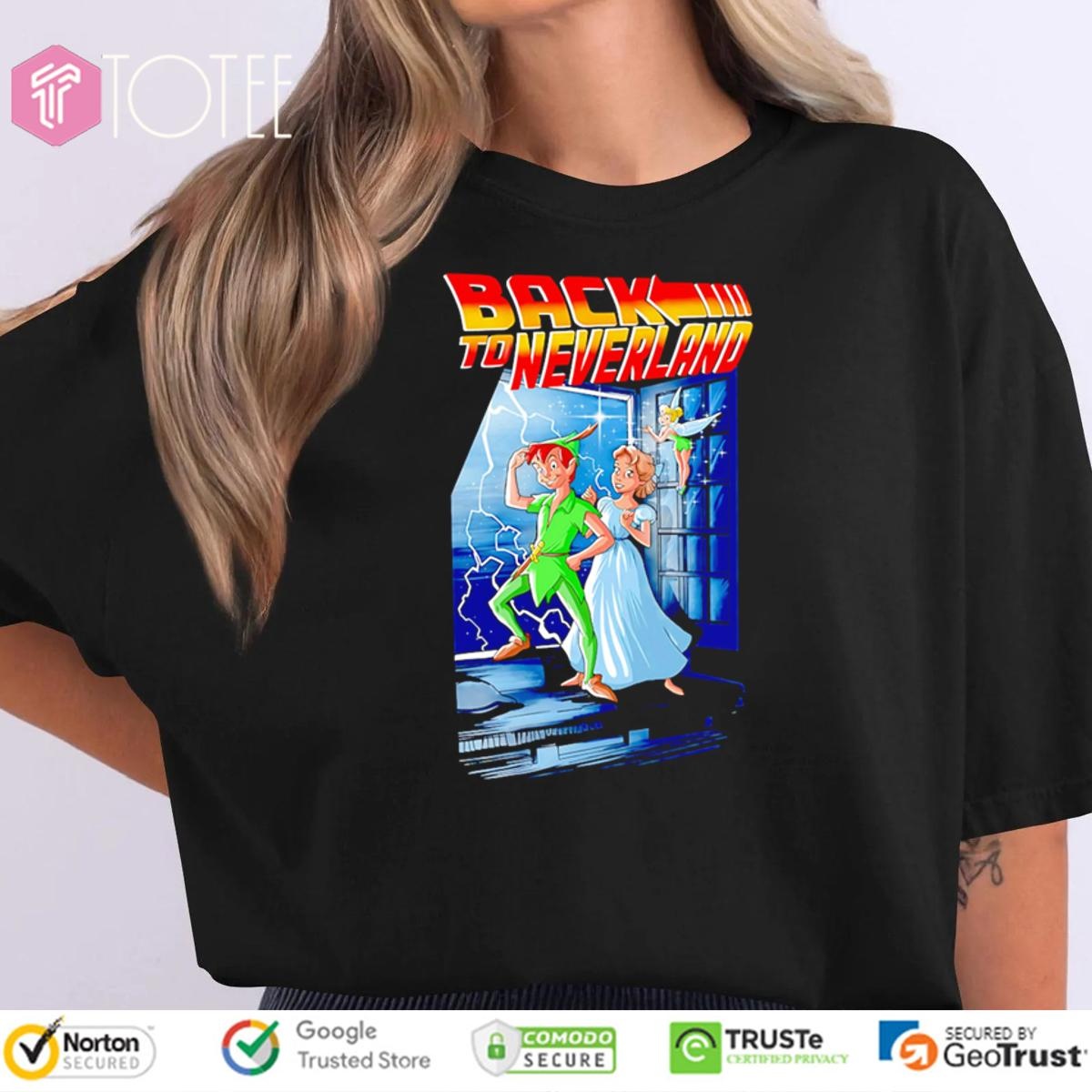 Back To Neverland Parody Disney Peter Pan Wendy Darling Tinker Bell T-shirt 1