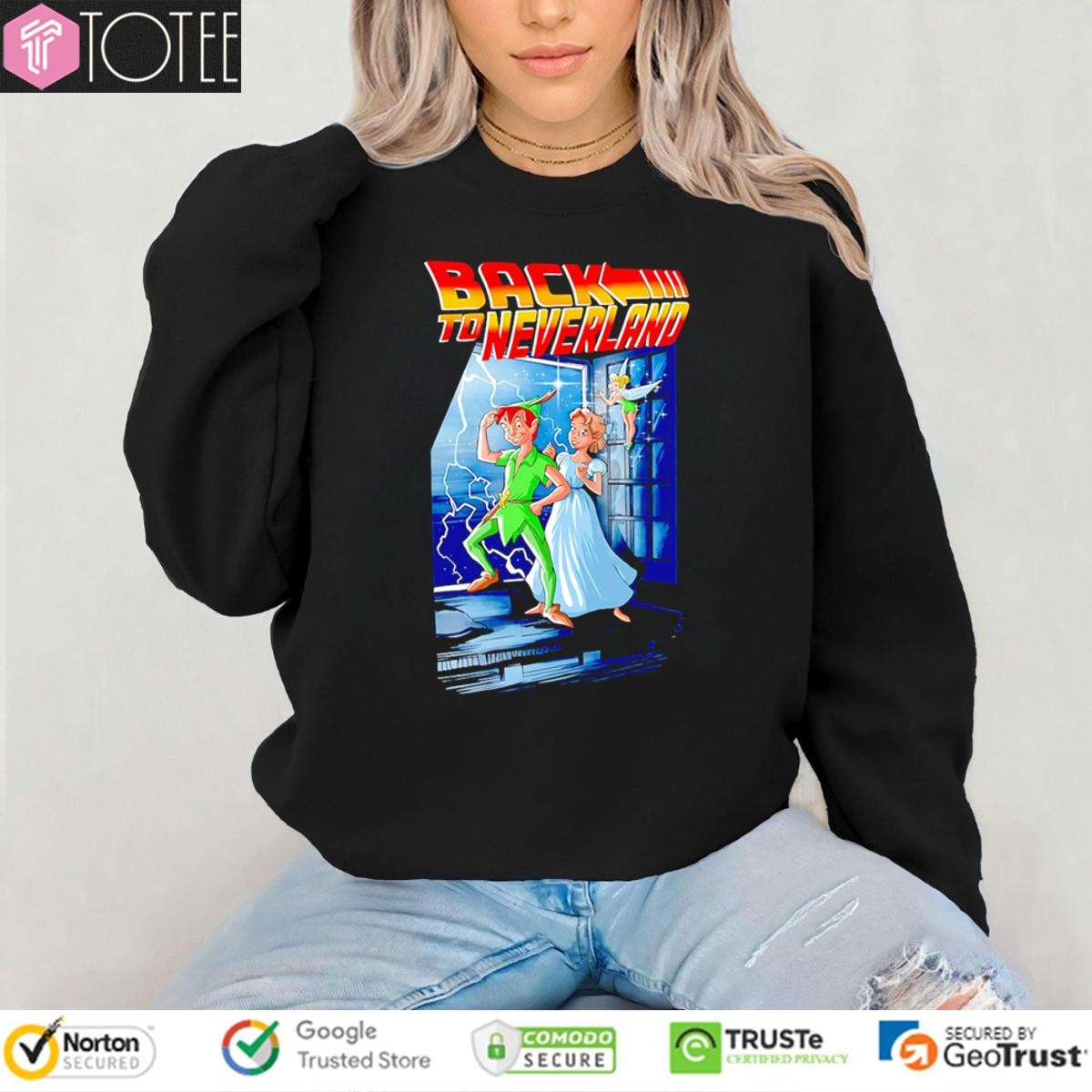 Back To Neverland Parody Disney Peter Pan Wendy Darling Tinker Bell T-shirt 3
