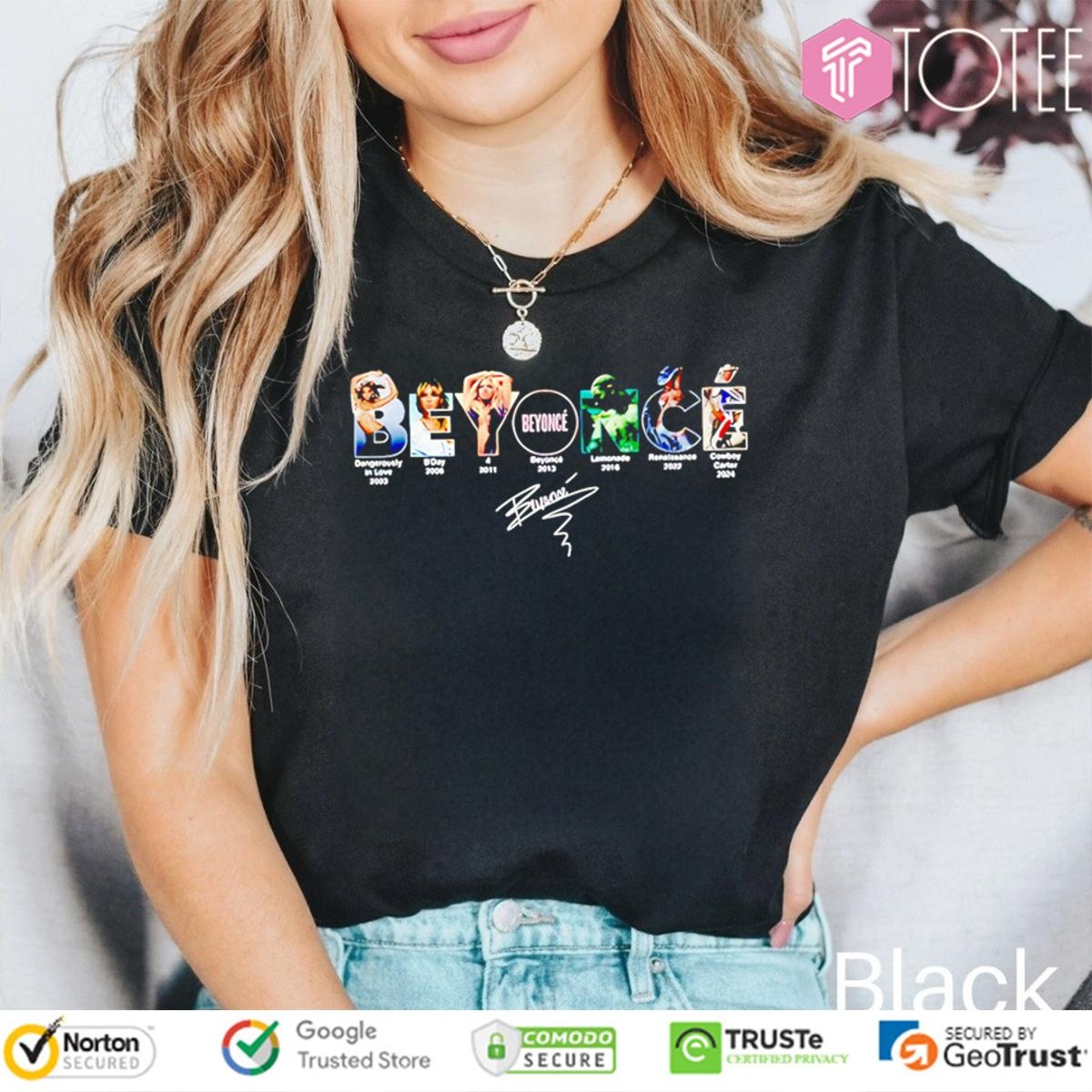 Beyonce Albums Signature T-shirt 4