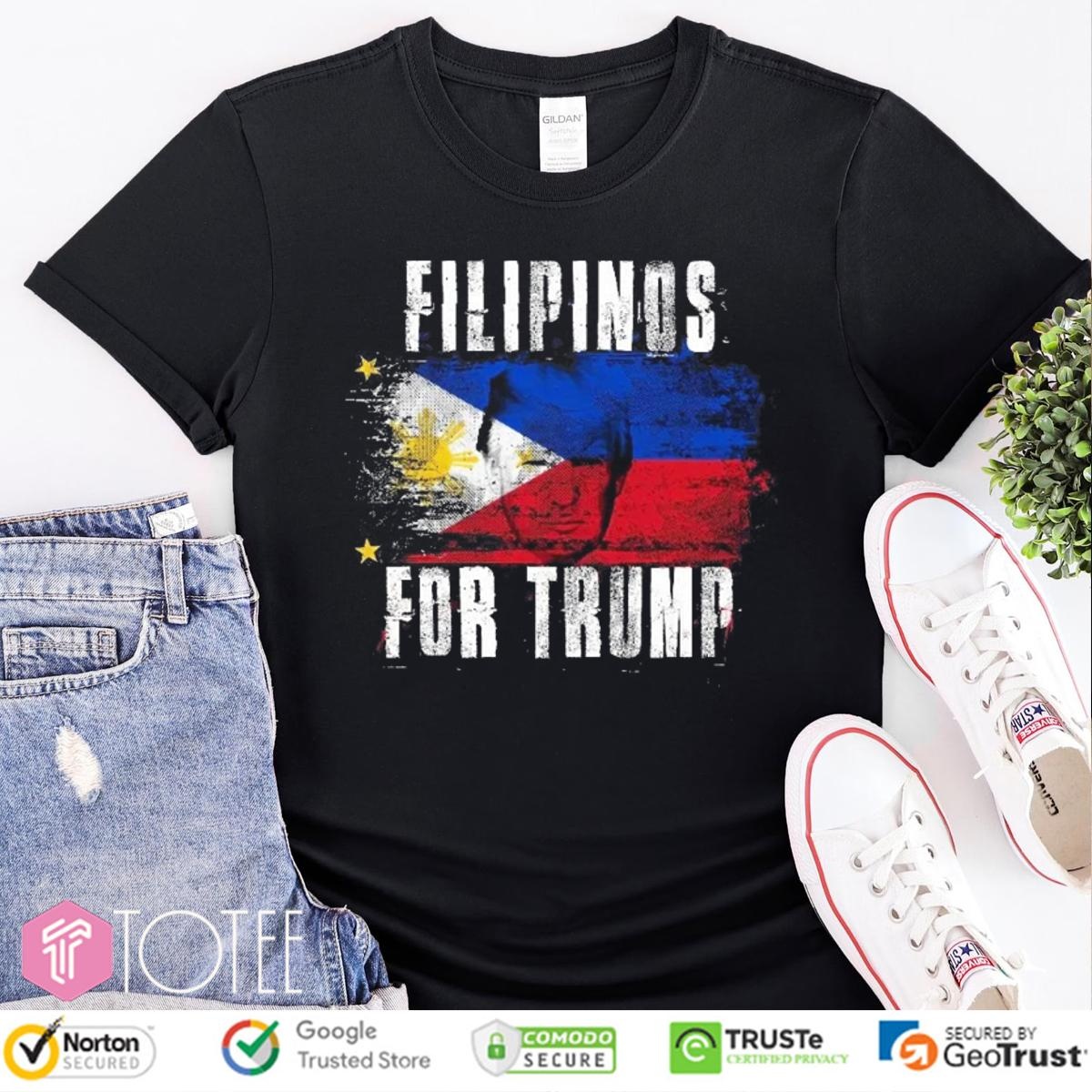 Filipinos For Trump Philippines Flag T-shirt