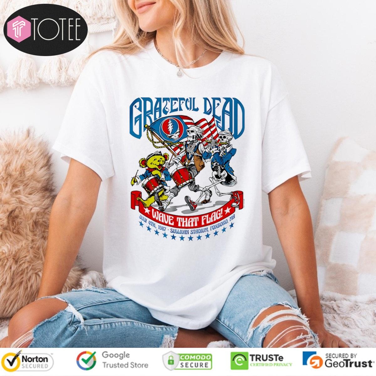 Grateful Dead Wave That Flag Happy 4Th Of July T-shirt 4