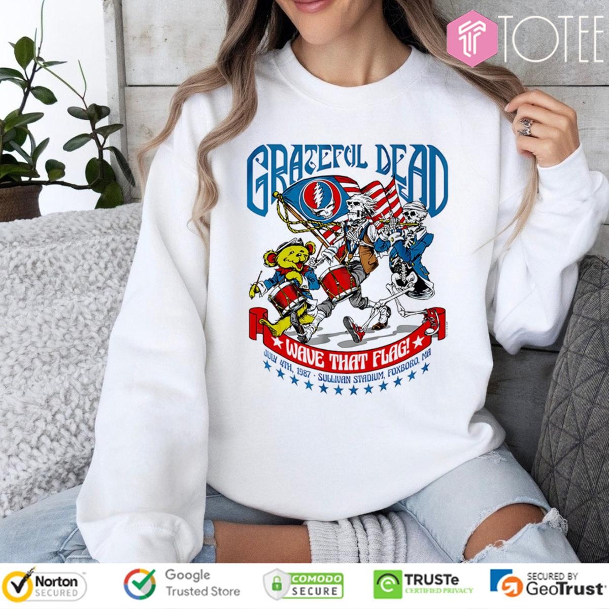 Grateful Dead Wave That Flag Happy 4Th Of July T-shirt 3