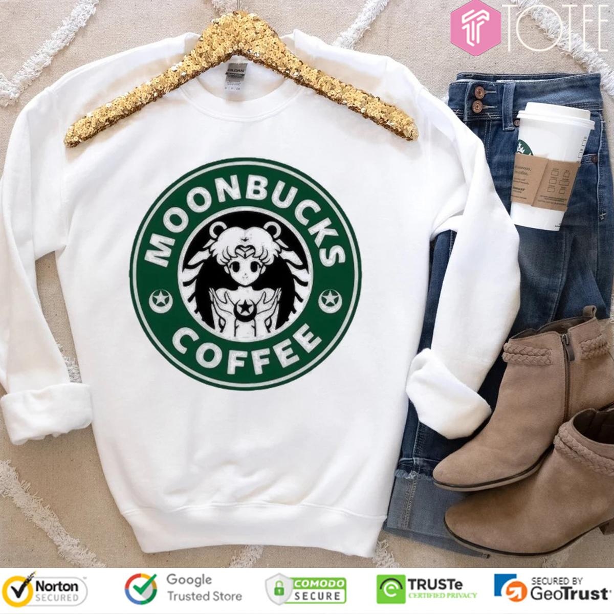 Moonbucks Coffee Parody Sailor Moon Starbucks T-shirt 3