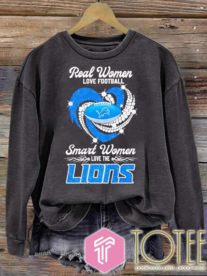 Real Women Love Football Smart Women Love The Detroit Lions T-shirt 3