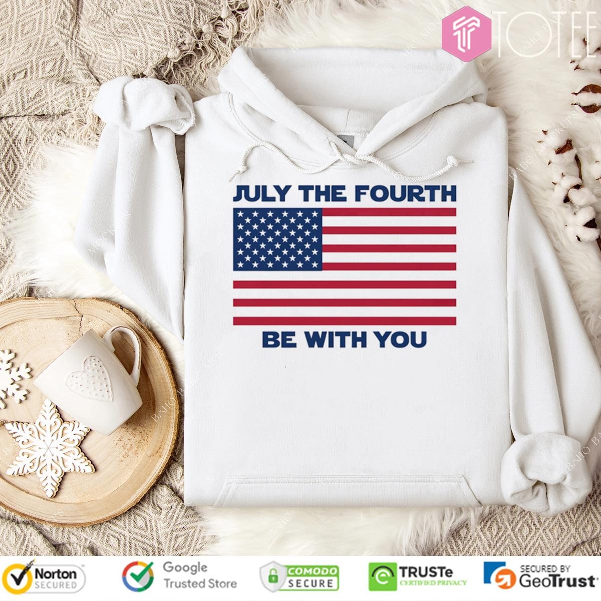 July The Fourth Be With You American Flag Ver Star Wars T-shirt 2