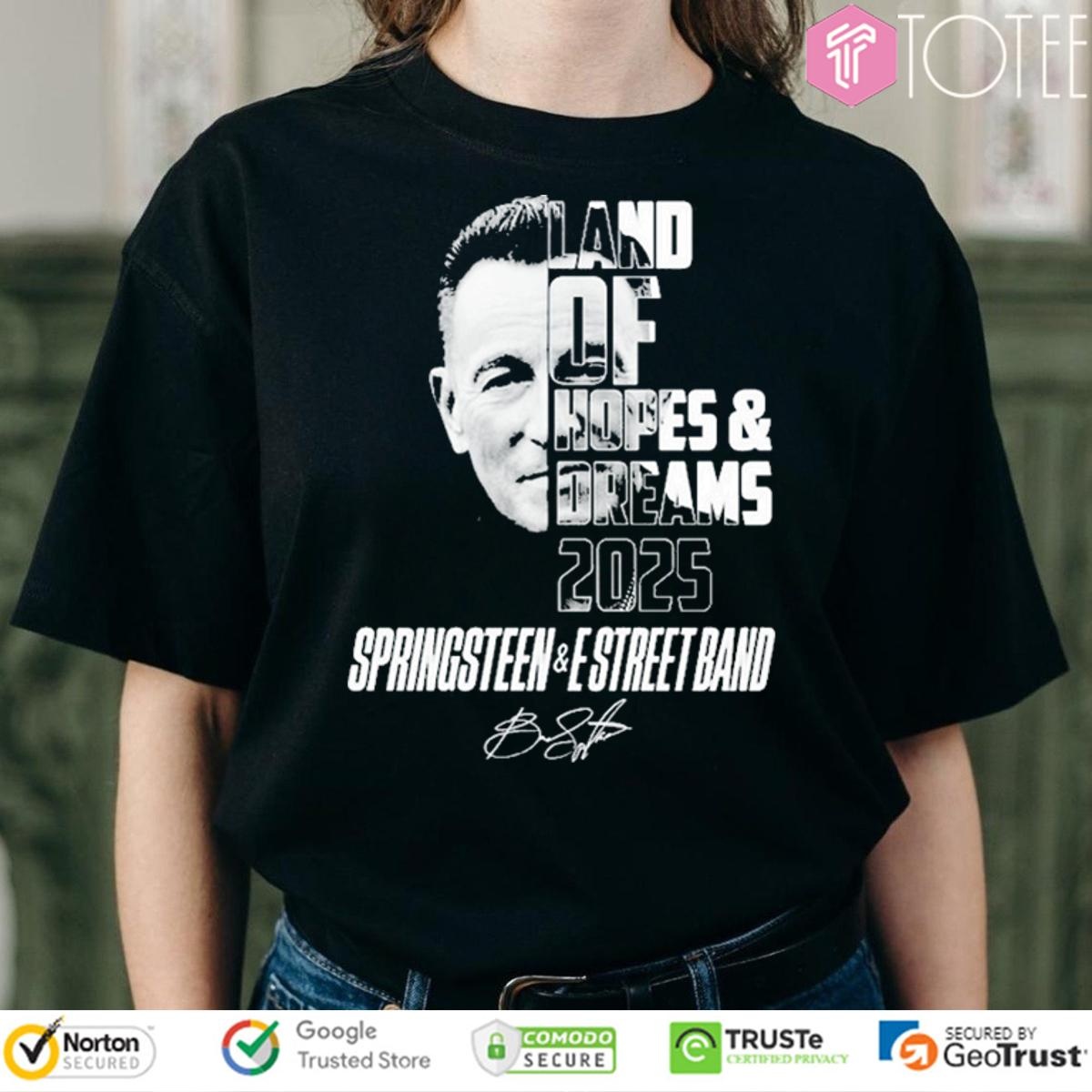 Land Of Hopes & Dreams 2025 Bruce Springsteen E Street Band Signature T-shirt 4
