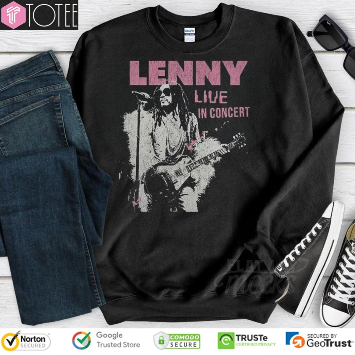 Lenny Kravitz With Guitar Live In Concert T-shirt 3