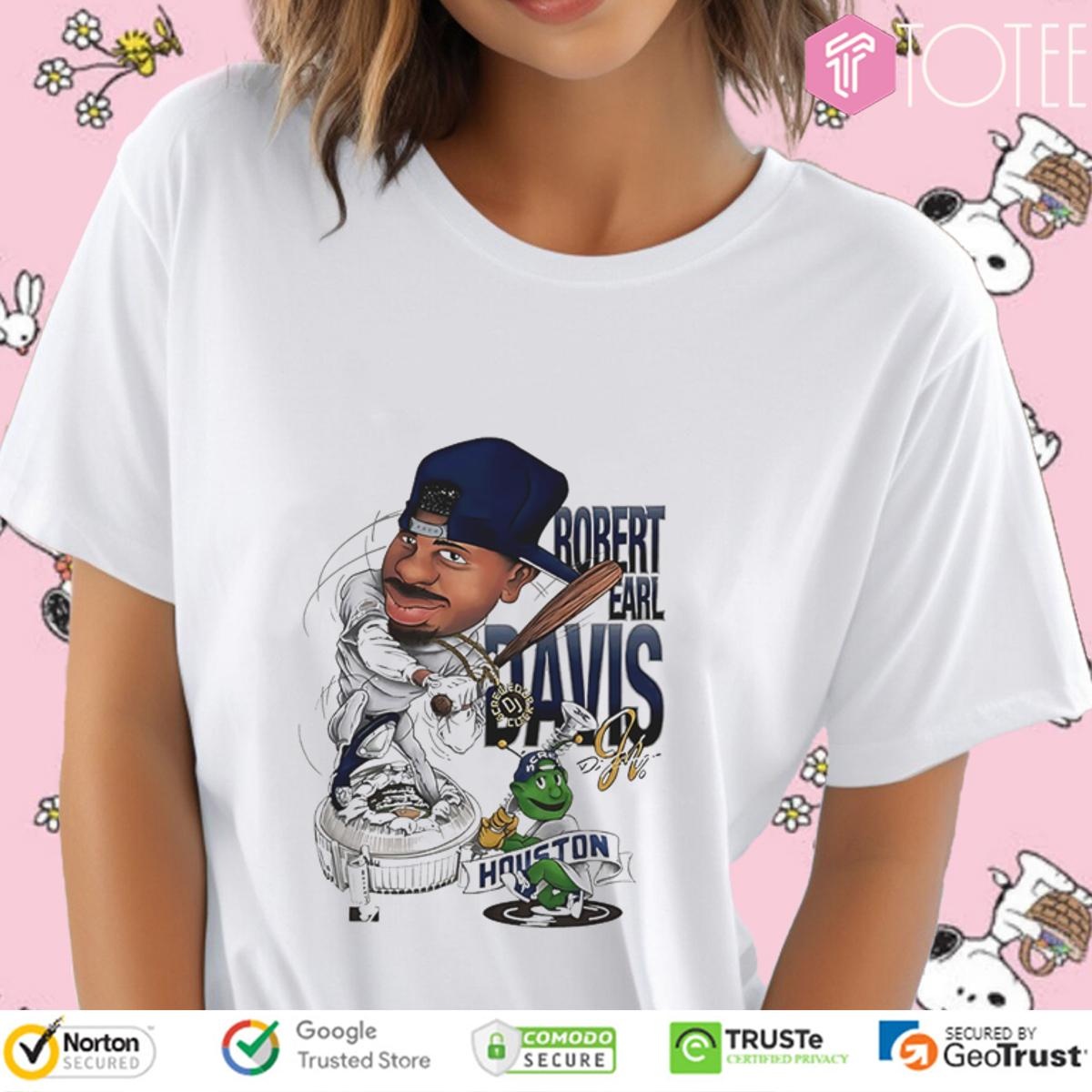 Robert Earl Davis Jr. Dj Screw Houston Baseball Ver Cartoon T-shirt 4
