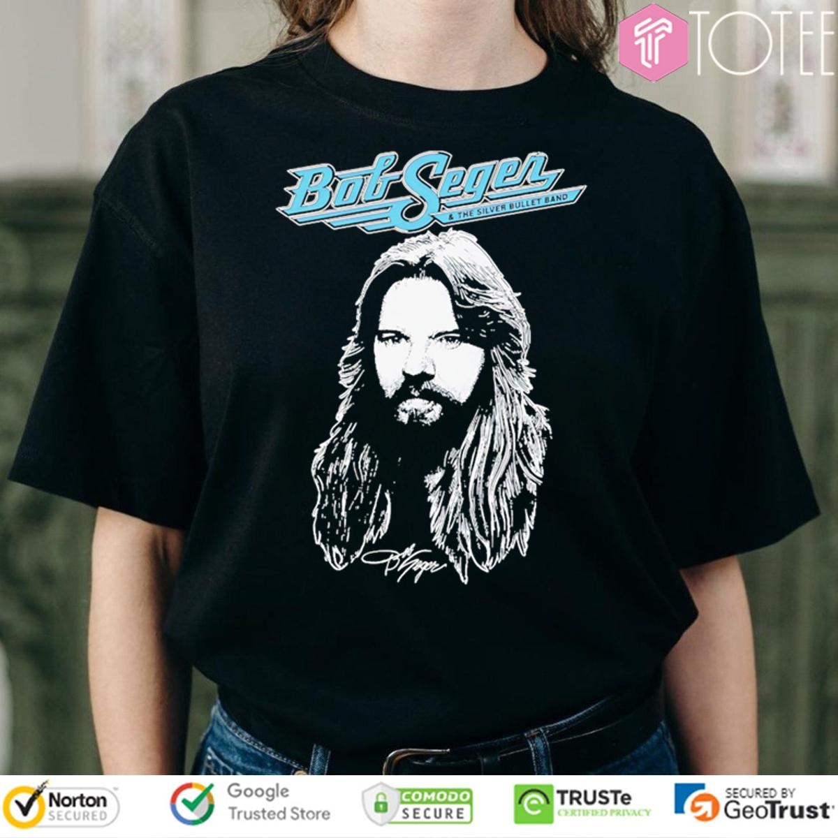 Big Head Bob Seger And The Silver Bullet Band Signature T-shirt