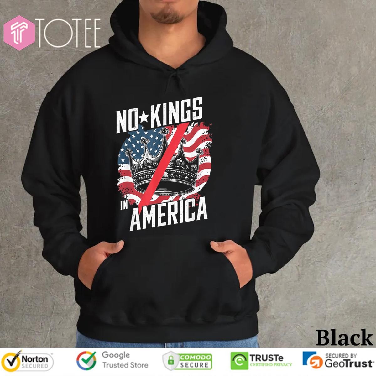 No Kings In America Protest Save Democracy Usa Flag T-shirt 2
