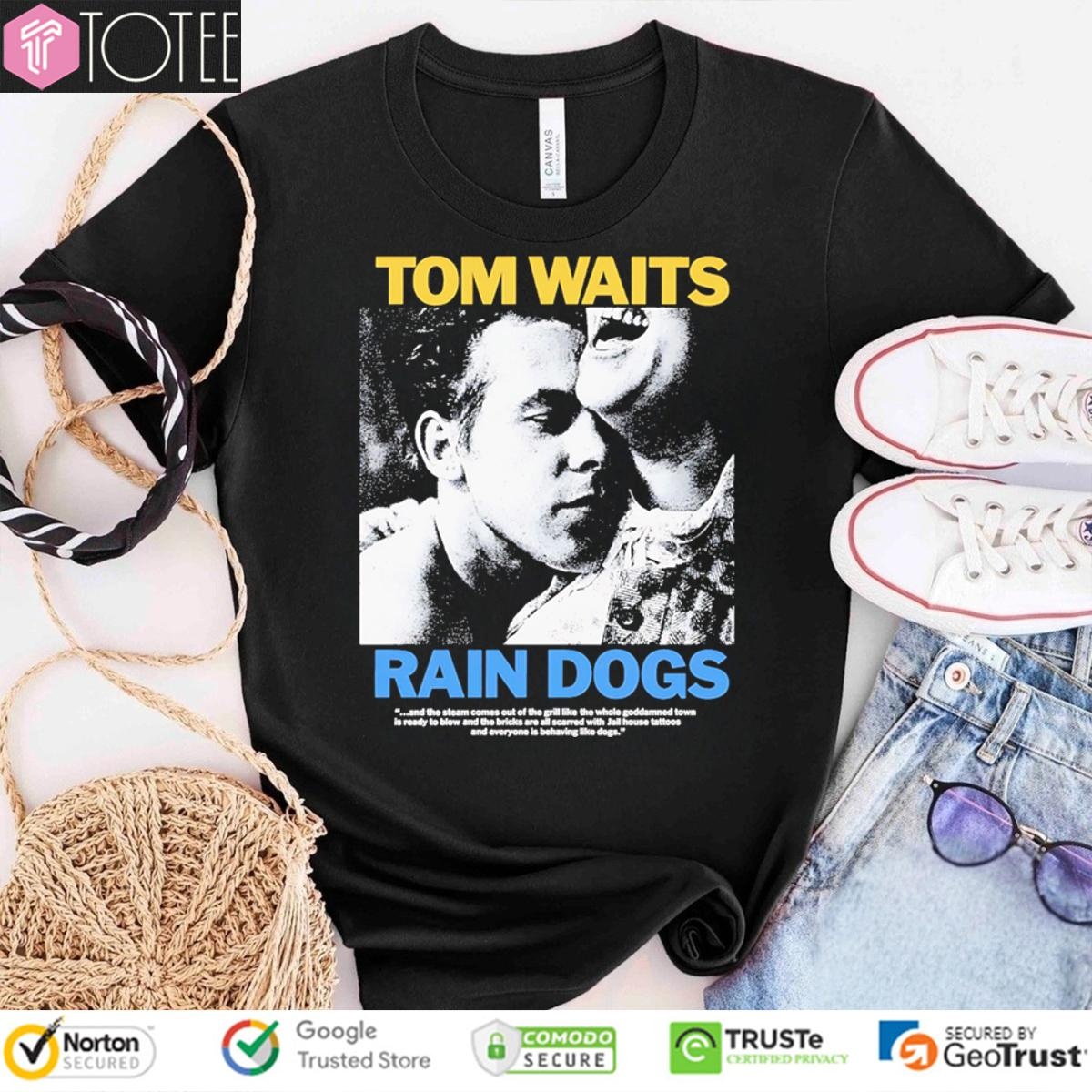 Official Tom Waits Rain Dogs Album T-shirt