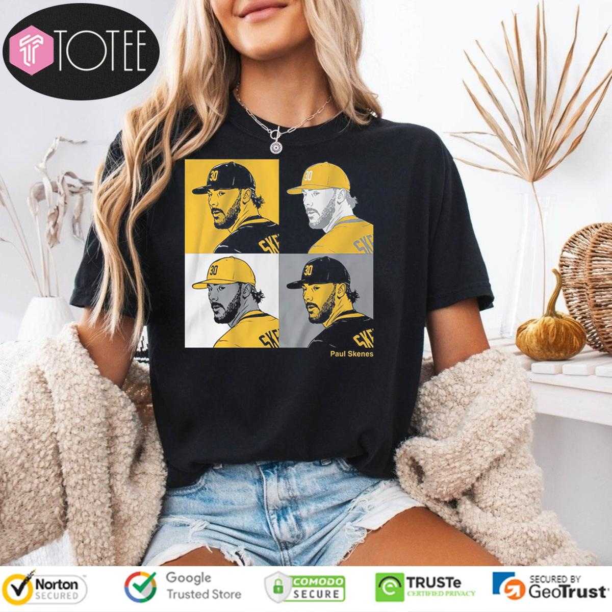 Paul Skenes Collage Panels Pittsburgh Pirates Rising Ace 2025 T-shirt 4