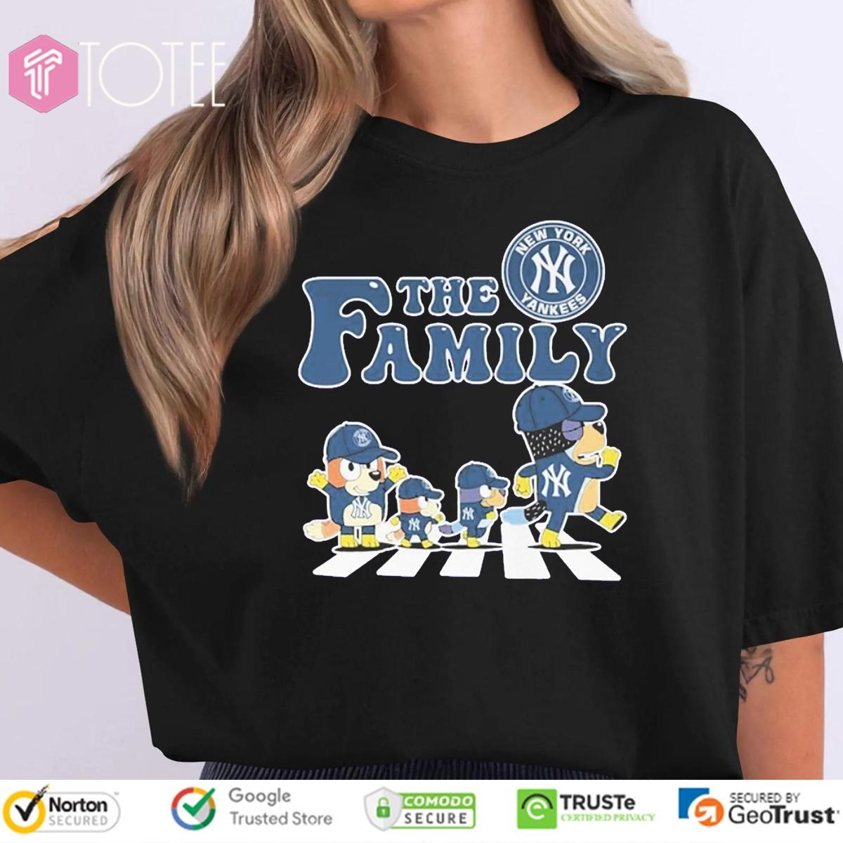 The Bluey Family New York Yankees Baseball Abbey Road T-shirt