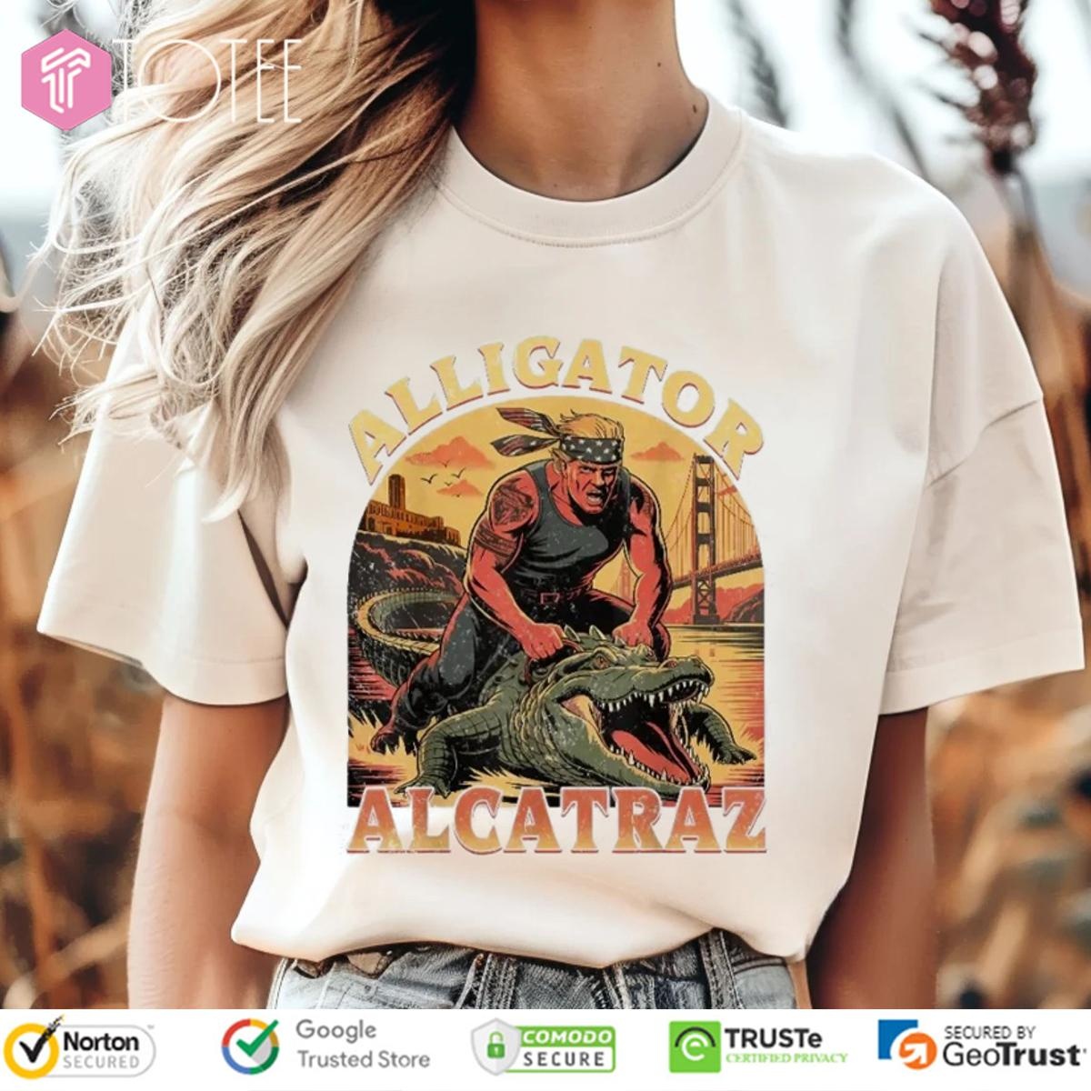 Trump Alligator Alcatraz Florida Usa Everglades T-shirt