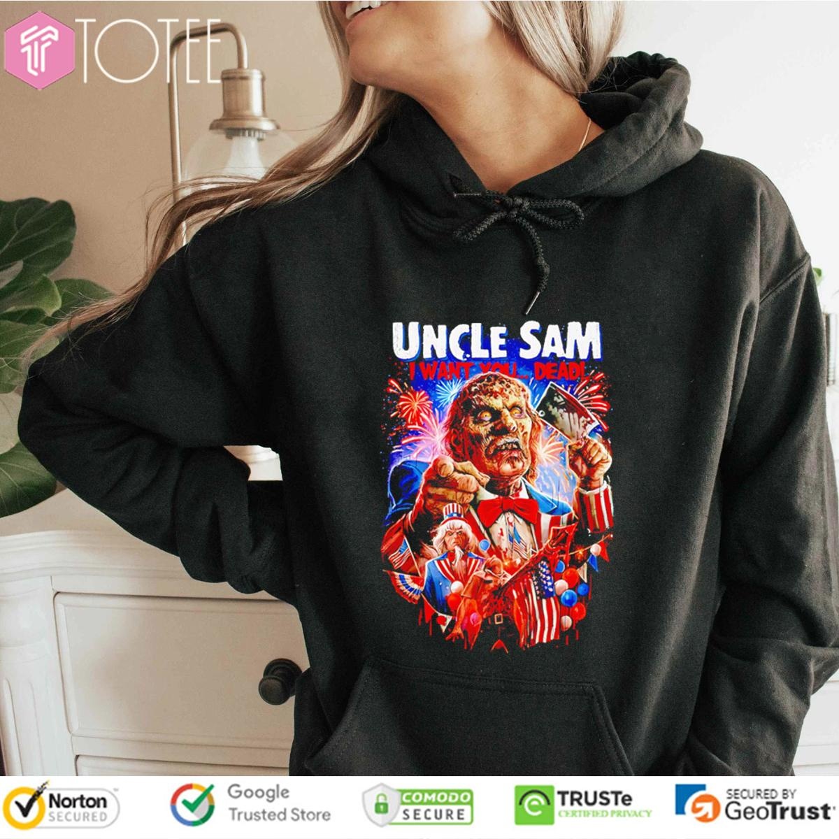 Uncle Sam I Want You Dead 4Th Of July Halloween T-shirt 2