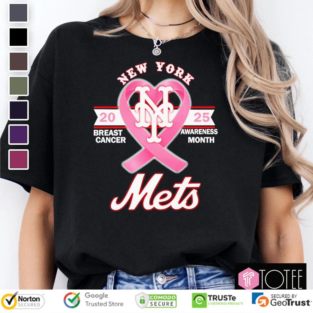 2025 Breast Cancer Awareness Month New York Mets Baseball T-shirt 4