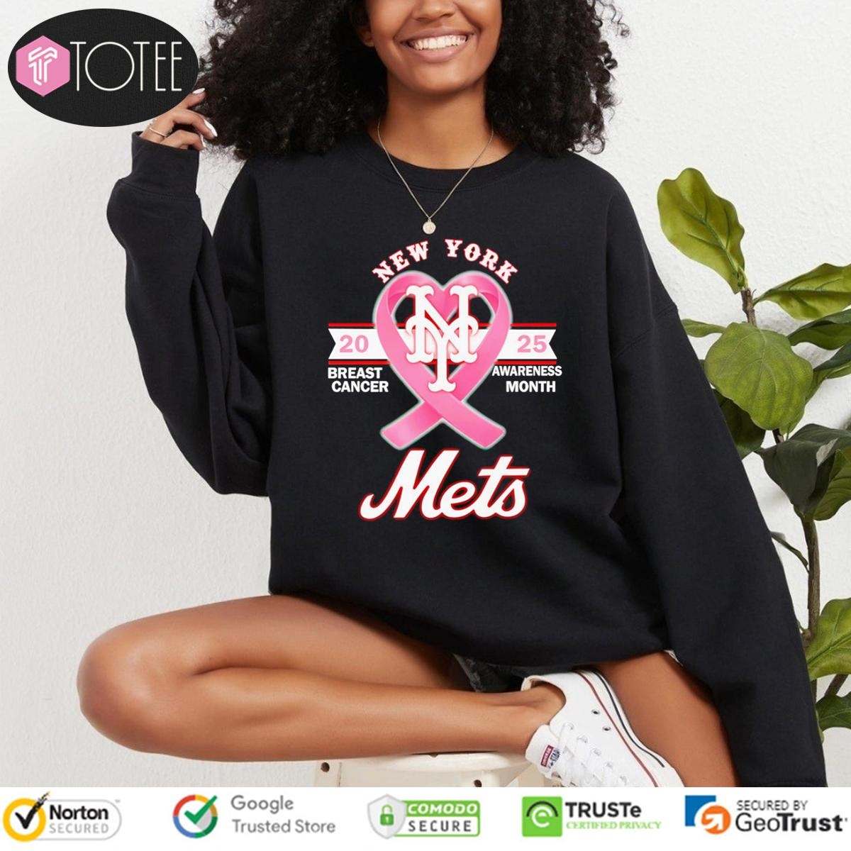 2025 Breast Cancer Awareness Month New York Mets Baseball T-shirt 3