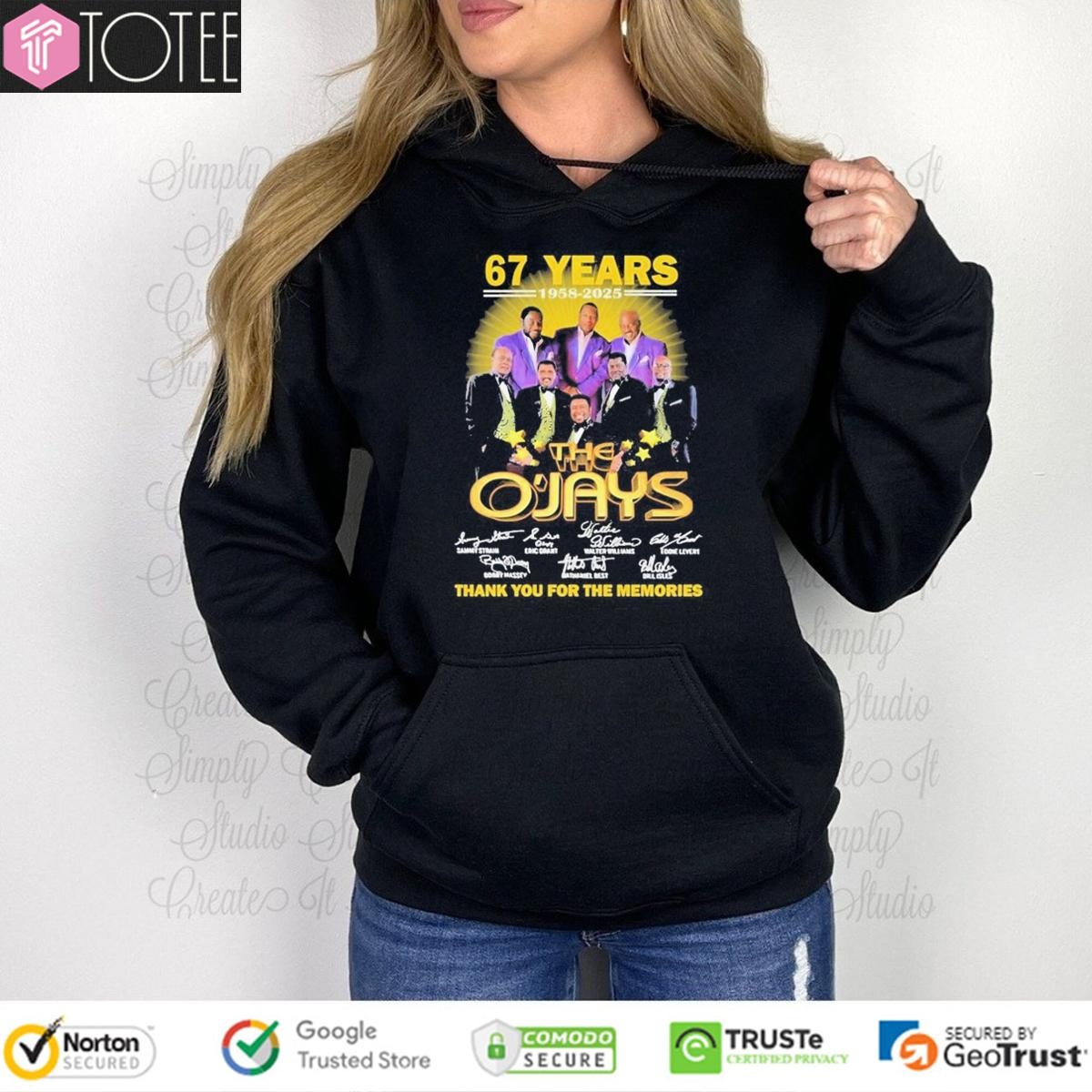 67 Years 1950-2025 The Ojays Signatures T-shirt 2
