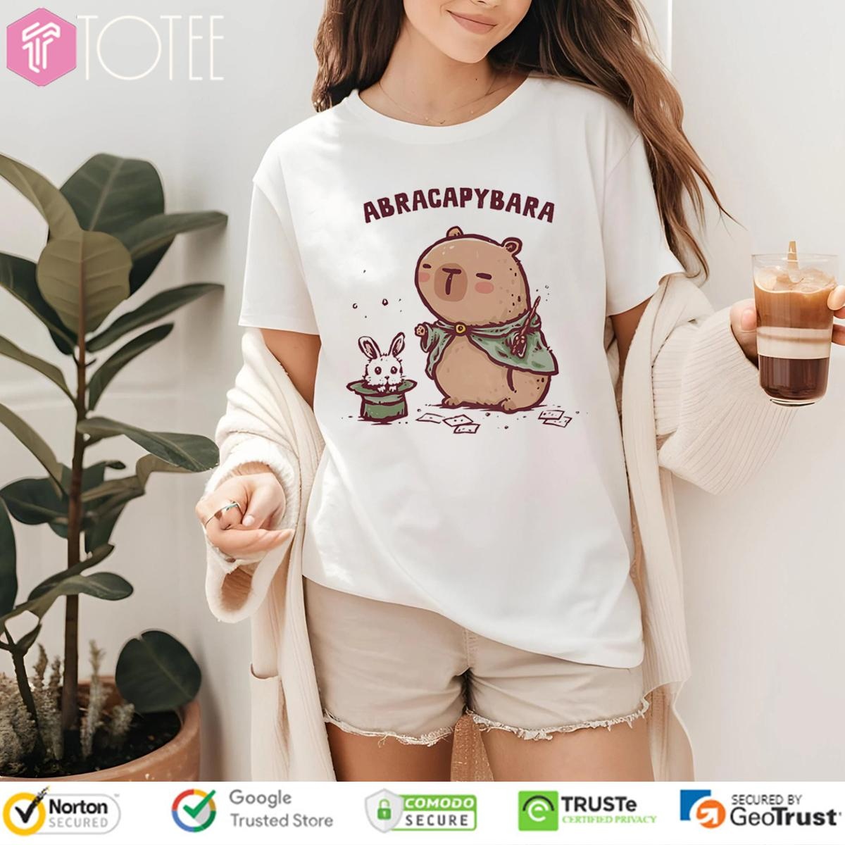 Abracapybara And Rabbit T-shirt 4