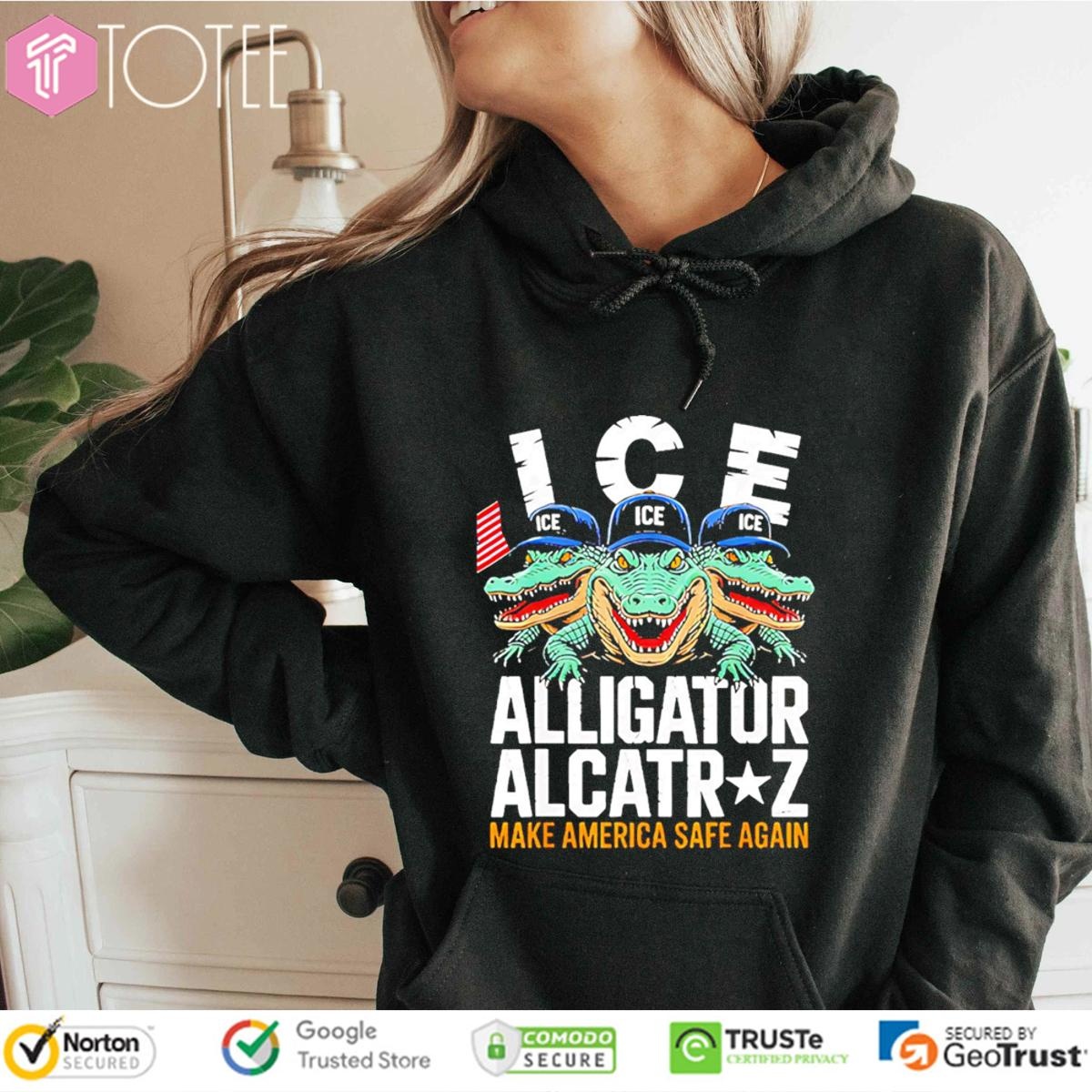 Ice Alligator Alcatraz Make America Safe Again T-shirt 2